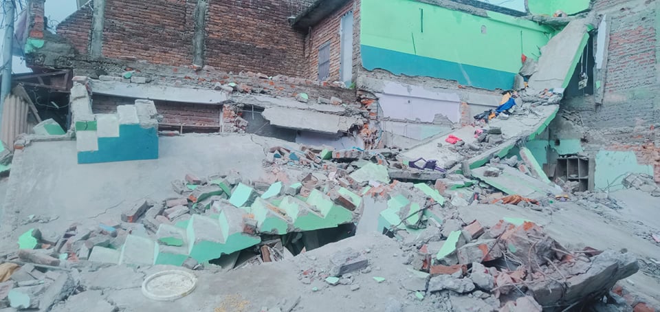 राजापुरमा घर भत्किँदा १ घाइते, ५० लाखको क्षति