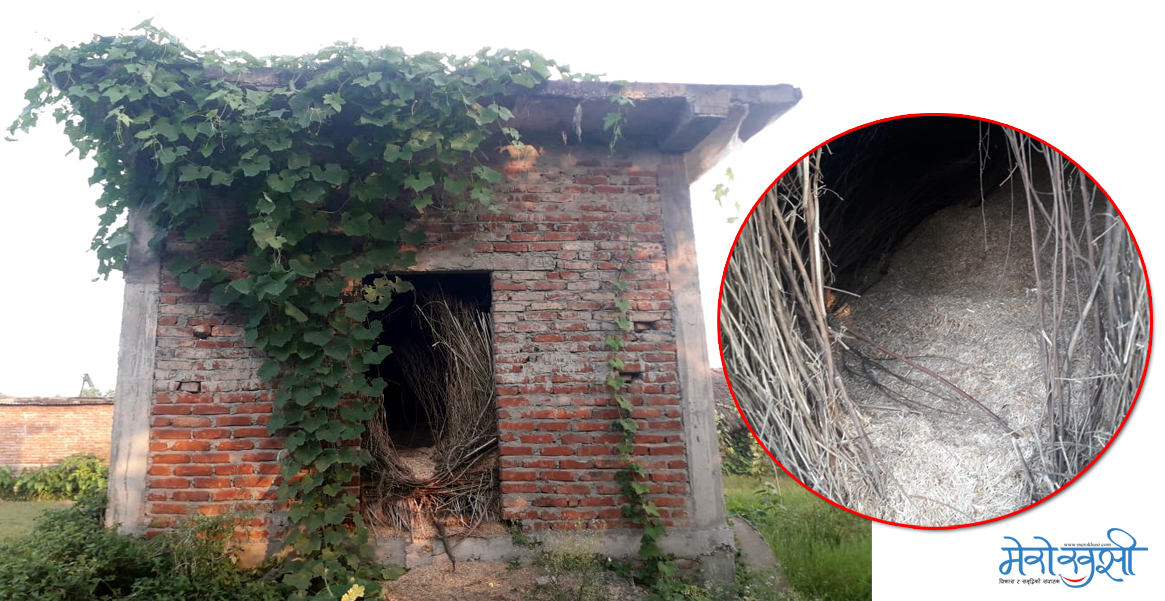 खोप केन्द्र भवन बन्यो, भुस राख्ने भकारी