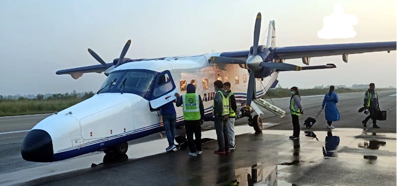 नेपालगन्ज विमानस्थलमा विमानमा फेरि बँदेल ठोक्कियो, सीता एयरको विमानमा सामान्य क्षति