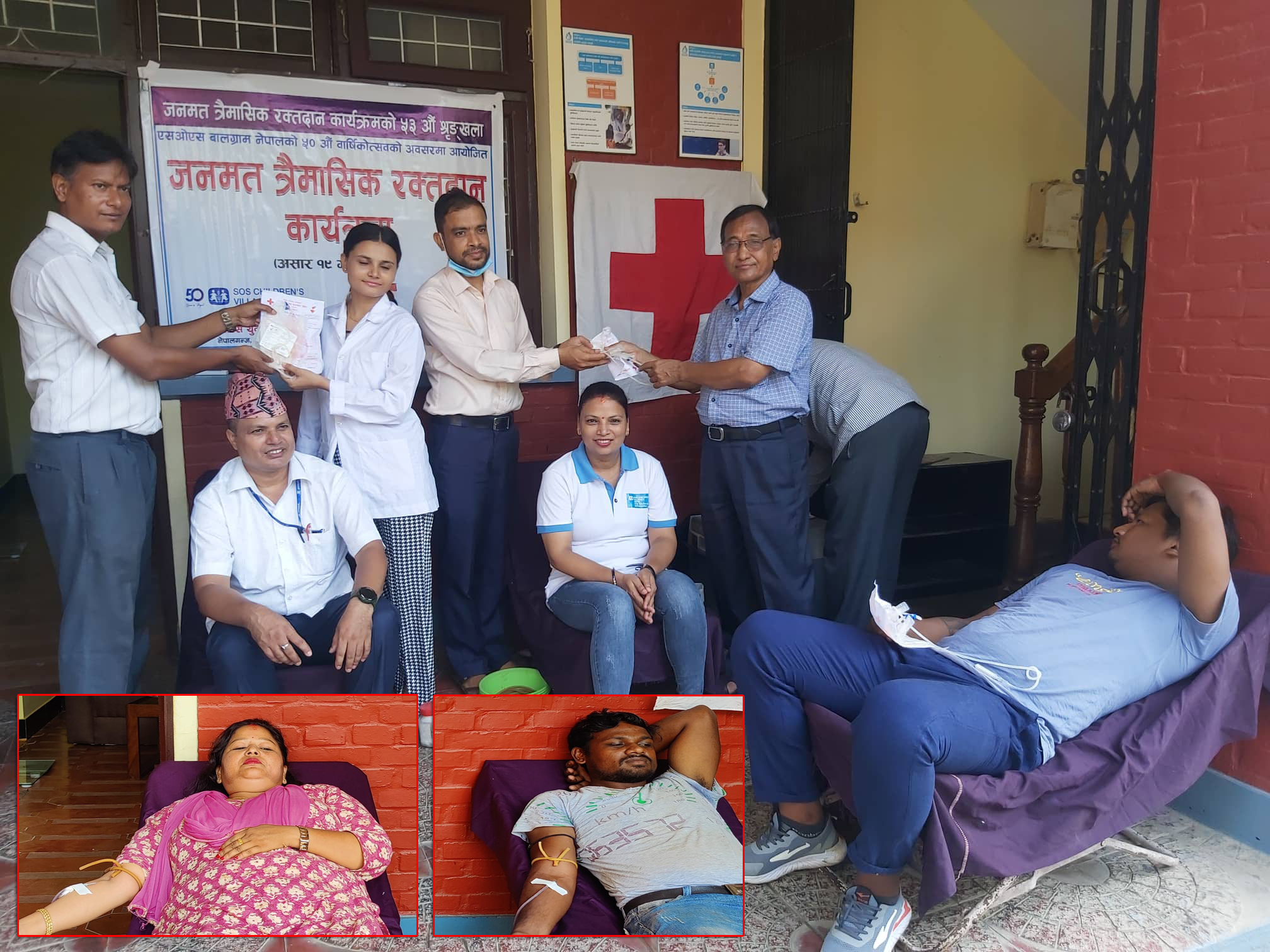 एसओएस बालग्रामको ५०औं वार्षिकोत्सवमा ४२ जनाद्वारा रक्तदान